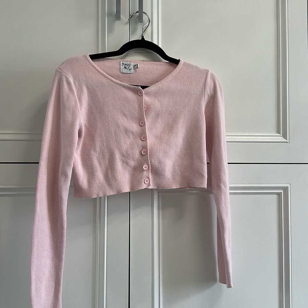 Princess Polly baby pink cardigan